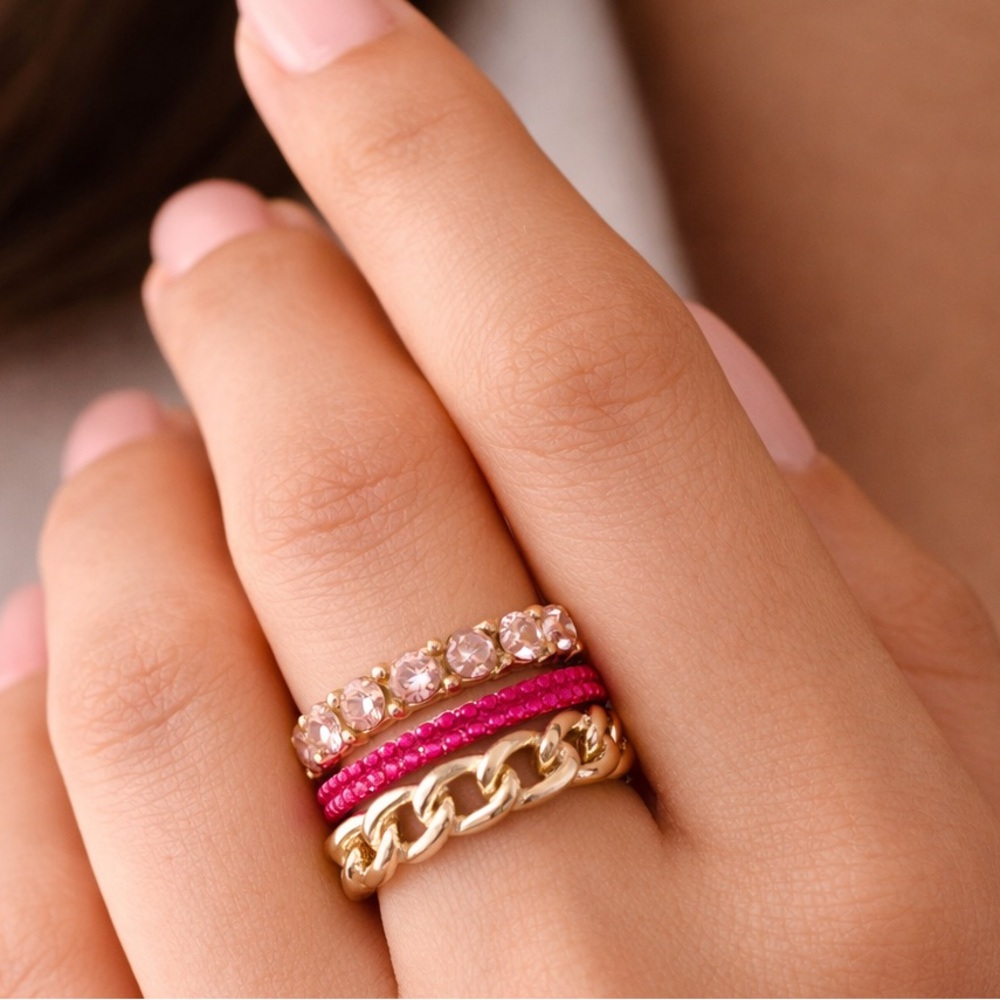 6/$25 - Melrose and Market 3-Piece Ring Set Stackable Rings NWT (BR1212/3)